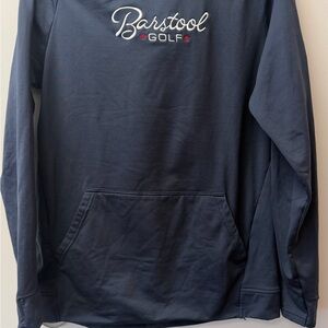 Barstool Golf Men's Navy Hoodie -UNRL - Small